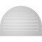 Ekena Millwork Round Top Surface Mount PVC Gable Vent: Functional, w/ 2"W x 2"P Brickmould Sill Frame, 36"W x 26"H GVPRT36X2603SF - alternate 3